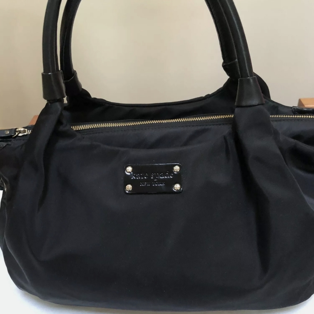 Kate Spade Black Nylon and Leather Tote
